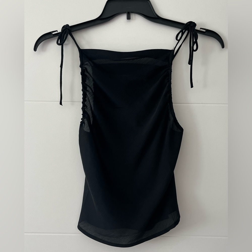 Free People Sheer Black Camisole Top